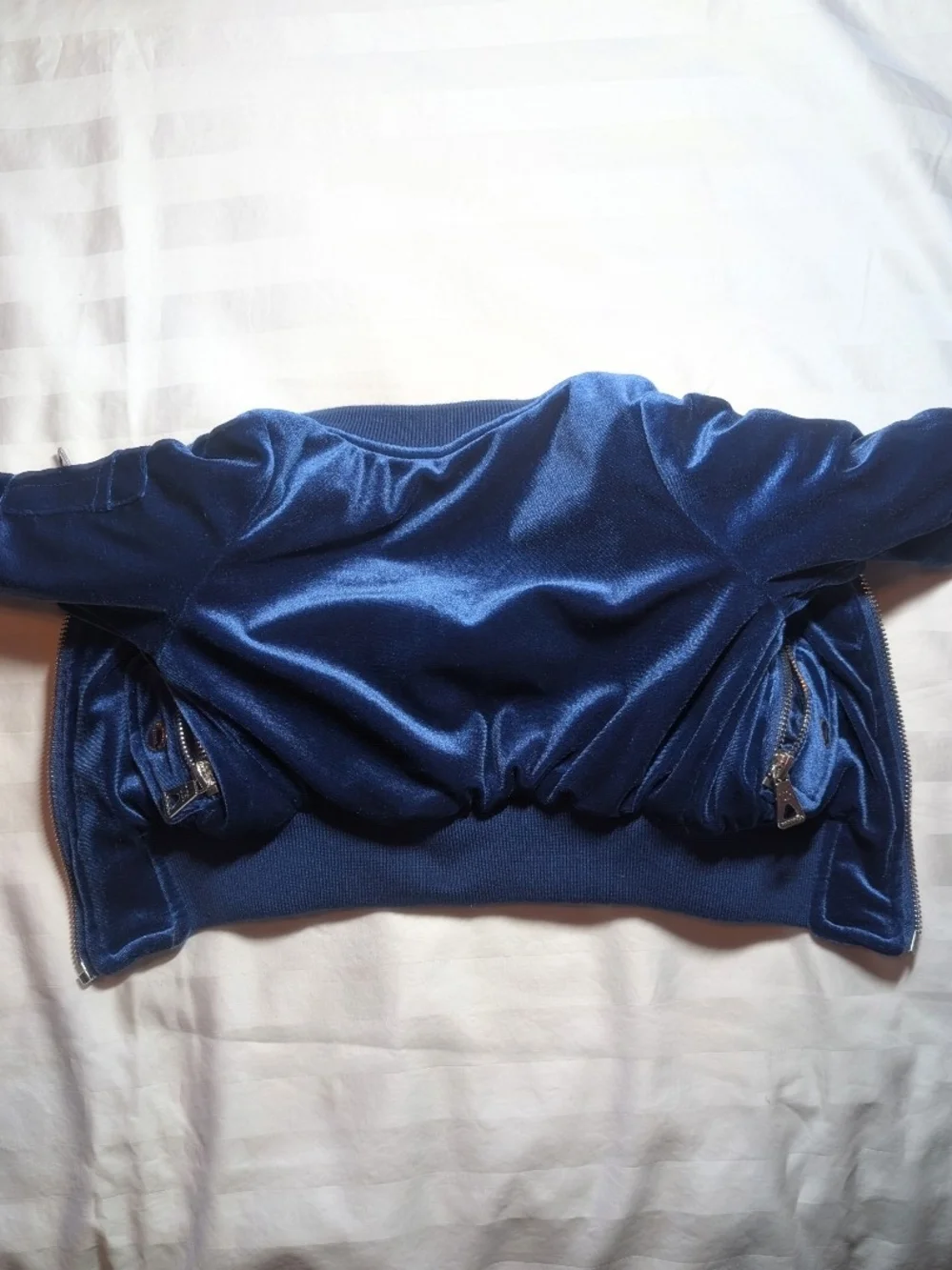 Urban Republic Navy Velvet Bomber Jacket 18 Months
